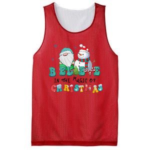 Believe In The Magic Of Christmas Merry Christmas Day Mesh Reversible Basketball Jersey Tank