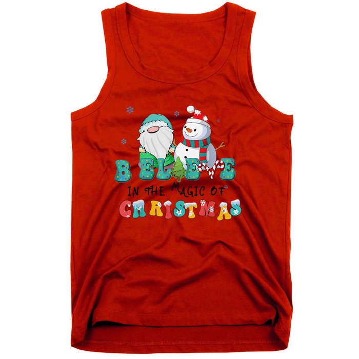 Believe In The Magic Of Christmas Merry Christmas Day Tank Top