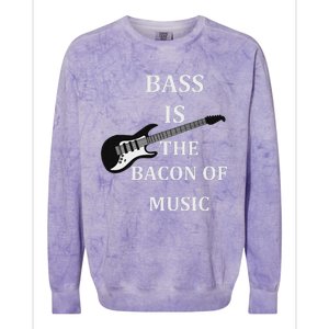 Bass Is The Bacon Of Music Bass Players Colorblast Crewneck Sweatshirt