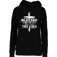 Blessed Is The Man Who Trusts The Lord Funny Christian Bible Womens Funnel Neck Pullover Hood