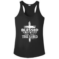 Blessed Is The Man Who Trusts The Lord Funny Christian Bible Ladies PosiCharge Competitor Racerback Tank