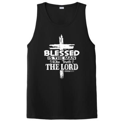 Blessed Is The Man Who Trusts The Lord Funny Christian Bible PosiCharge Competitor Tank