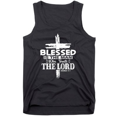 Blessed Is The Man Who Trusts The Lord Funny Christian Bible Tank Top