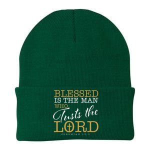 Blessed Is The Man Who Trusts The Lord Jesus Knit Cap Winter Beanie