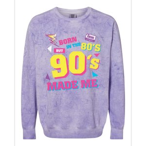 Born In The 80s But 90s Made Me Cassette Tape Colorblast Crewneck Sweatshirt