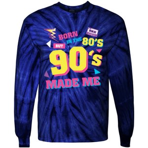 Born In The 80s But 90s Made Me Cassette Tape Tie-Dye Long Sleeve Shirt