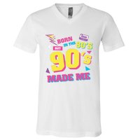 Born In The 80s But 90s Made Me Cassette Tape V-Neck T-Shirt