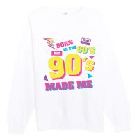 Born In The 80s But 90s Made Me Cassette Tape Premium Crewneck Sweatshirt