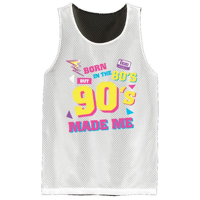 Born In The 80s But 90s Made Me Cassette Tape Mesh Reversible Basketball Jersey Tank