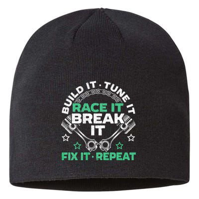 Build It Tune It Race It Break It Fix It Repeat Motorsport Sustainable Beanie