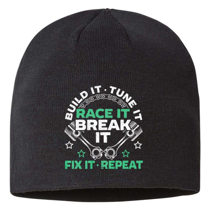 Build It Tune It Race It Break It Fix It Repeat Motorsport Sustainable Beanie