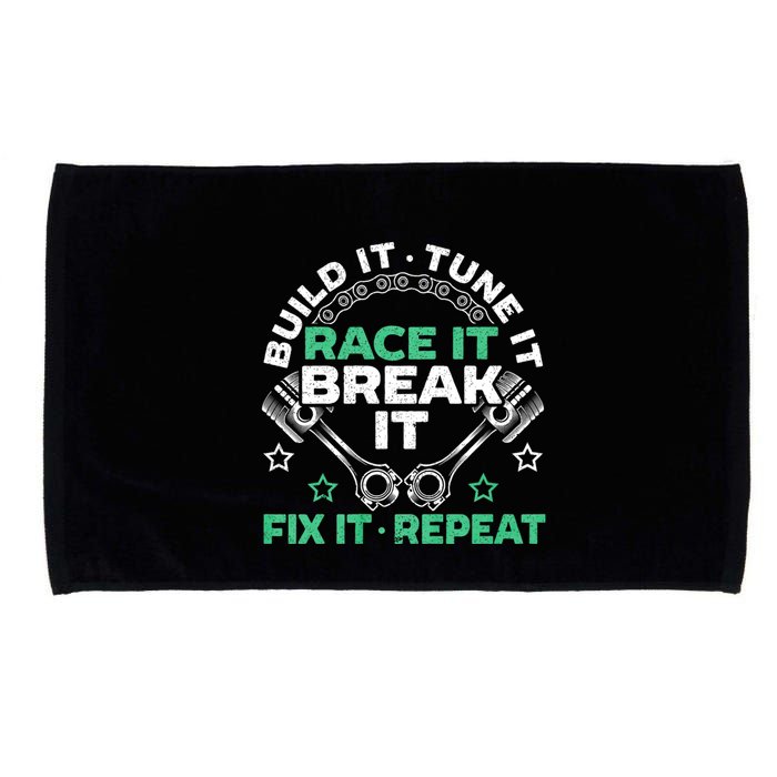 Build It Tune It Race It Break It Fix It Repeat Motorsport Microfiber Hand Towel