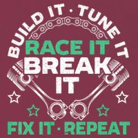 Build It Tune It Race It Break It Fix It Repeat Motorsport 16oz Travel Tumbler