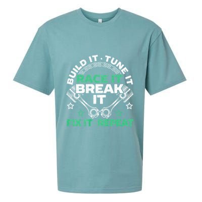 Build It Tune It Race It Break It Fix It Repeat Motorsport Sueded Cloud Jersey T-Shirt