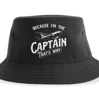 Because IM The Captain ThatS Why Aircraft Airline Sustainable Bucket Hat