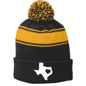 Born In Texas Home Stripe Pom Pom Beanie