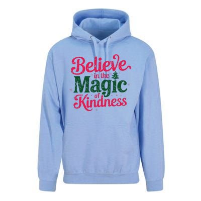 Believe In The Magic Of Kindness Christmas Positive Words Unisex Surf Hoodie