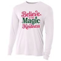 Believe In The Magic Of Kindness Christmas Positive Words Cooling Performance Long Sleeve Crew