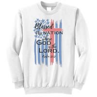 Blessed is the nation whose God is the Lord American flag Sweatshirt