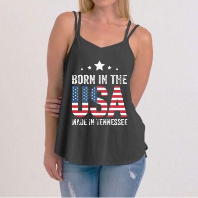 Born in the USA made and raised in Tennessee Women's Strappy Tank