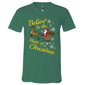 Believe In The Magic Of Christmas V-Neck T-Shirt