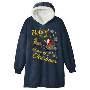 Believe In The Magic Of Christmas Hooded Wearable Blanket