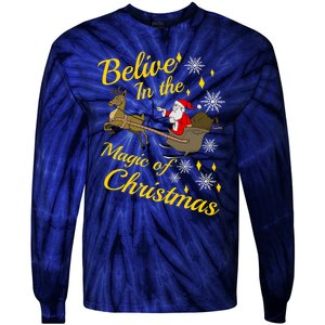 Believe In The Magic Of Christmas Tie-Dye Long Sleeve Shirt