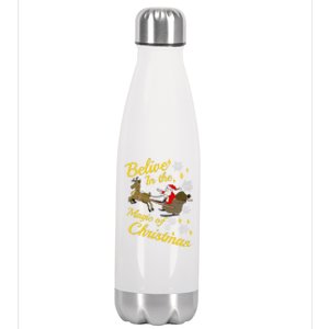 Believe In The Magic Of Christmas Stainless Steel Insulated Water Bottle