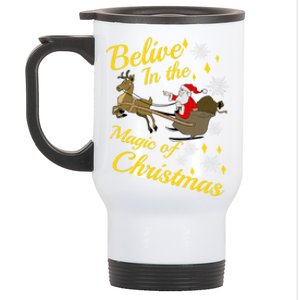 Believe In The Magic Of Christmas Stainless Steel Travel Mug