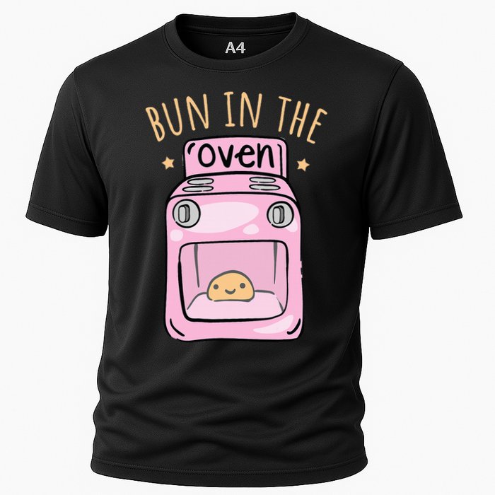 Bun In The Oven Baby Announcement Cooling Performance Crew T-Shirt