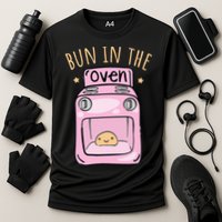 Bun In The Oven Baby Announcement Cooling Performance Crew T-Shirt