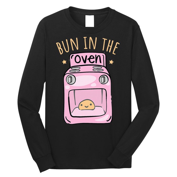 Bun In The Oven Baby Announcement Long Sleeve Shirt