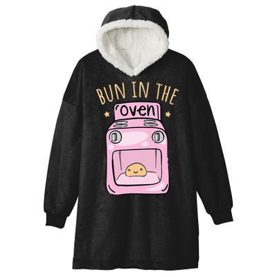 Bun In The Oven Baby Announcement Hooded Wearable Blanket