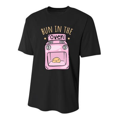 Bun In The Oven Baby Announcement Youth Performance Sprint T-Shirt