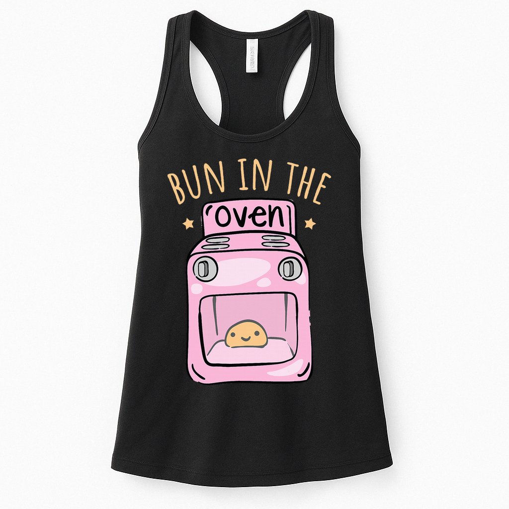 Bun In The Oven Baby Announcement Womens Tank Top