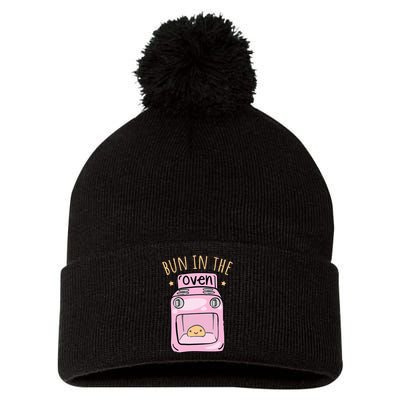 Bun In The Oven Baby Announcement Pom Pom 12in Knit Beanie