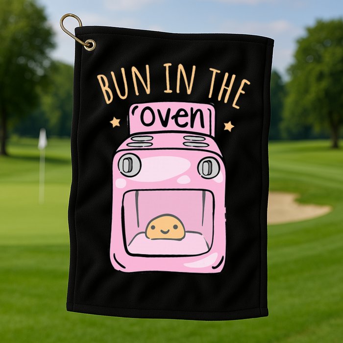 Bun In The Oven Baby Announcement Golf Towel