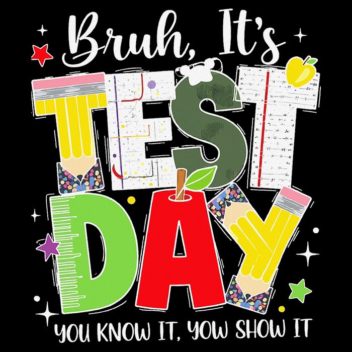Bruh Its Test Day You Know It Now Show It Testing Day Poster