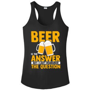 Beer is the answer but i can't remember the question Ladies PosiCharge Competitor Racerback Tank