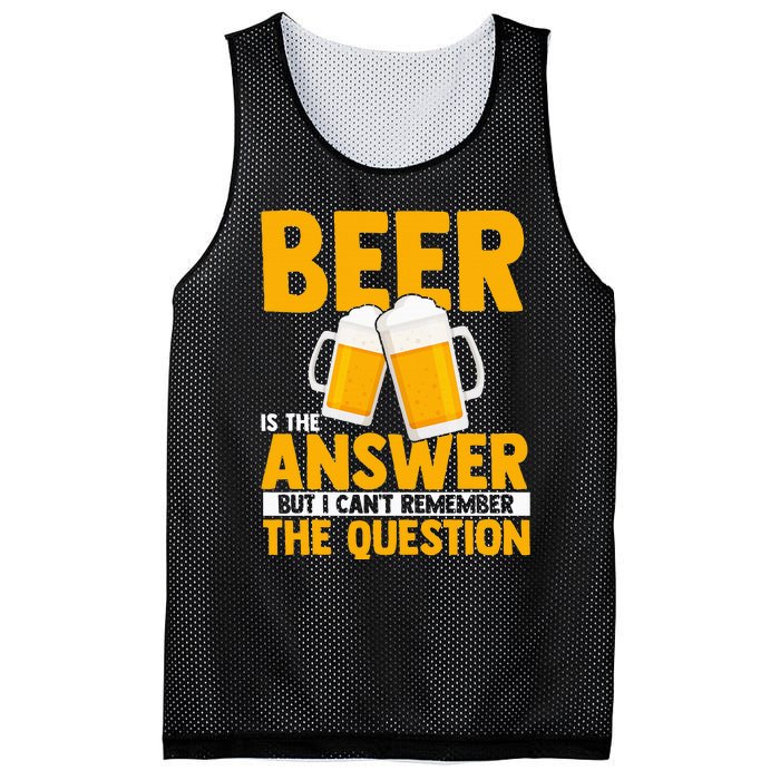 Beer is the answer but i can't remember the question Mesh Reversible Basketball Jersey Tank