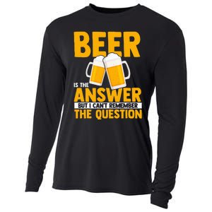 Beer is the answer but i can't remember the question Cooling Performance Long Sleeve Crew