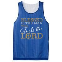 Blessed Is The Man Who Trusts The Lord Jesus Christian Bible Mesh Reversible Basketball Jersey Tank