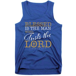 Blessed Is The Man Who Trusts The Lord Jesus Christian Bible Tank Top