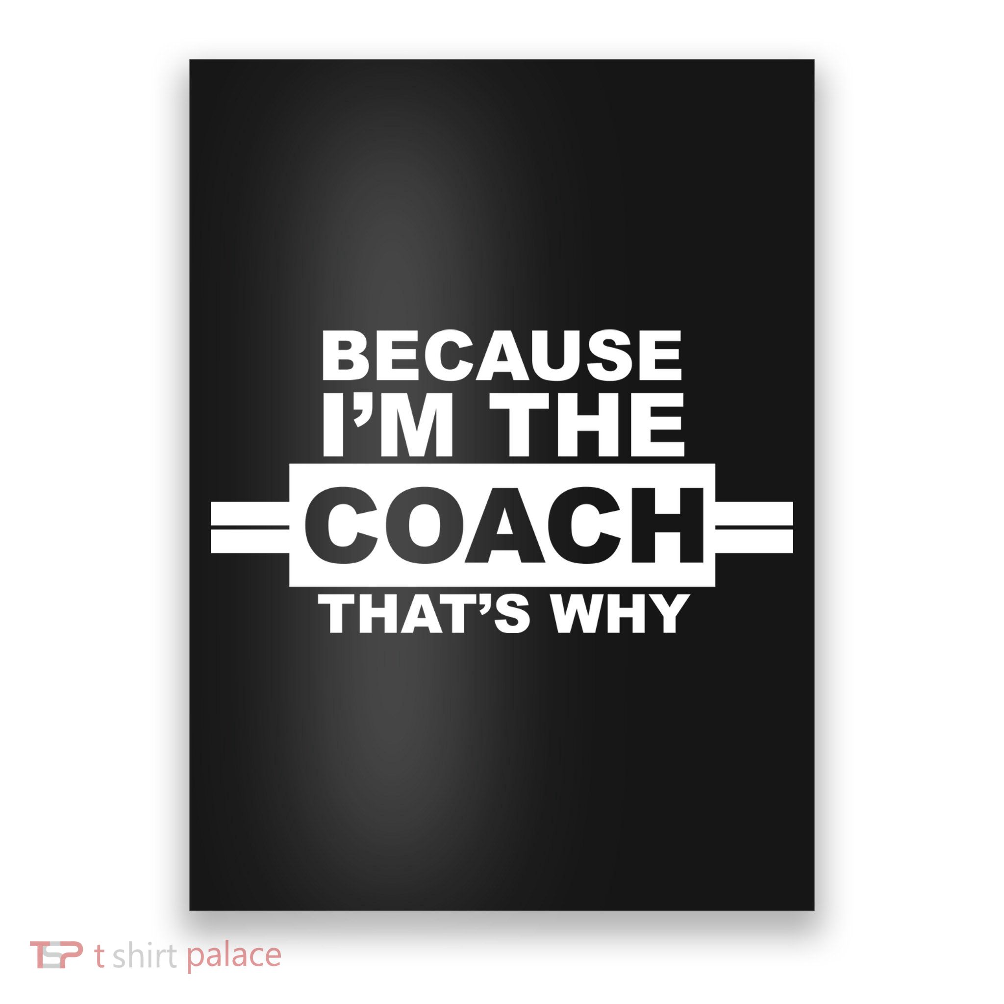 Because I'm The Coach That's Why Poster