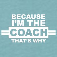 Because I'm The Coach That's Why Sueded Cloud Jersey T-Shirt