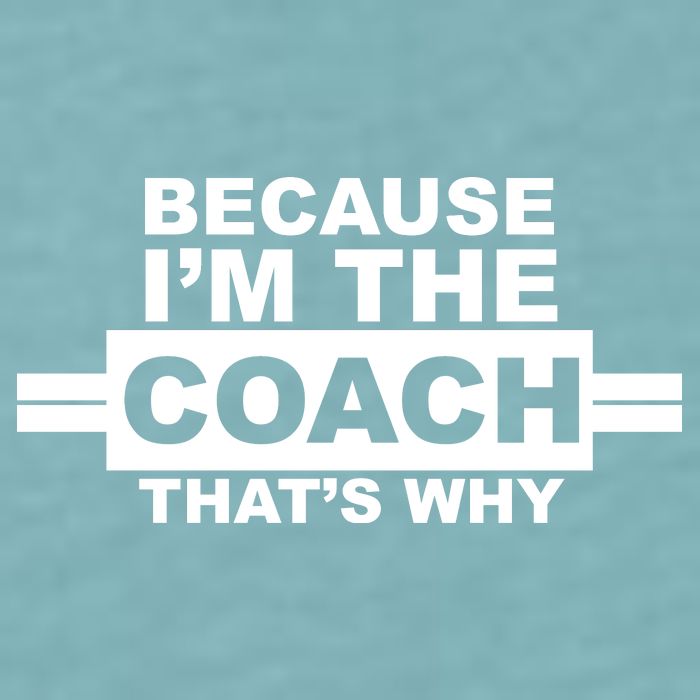 Because I'm The Coach That's Why Sueded Cloud Jersey T-Shirt