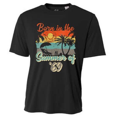 Born In The Summer Of 69 50th Birthday Vintage Cooling Performance Crew T-Shirt