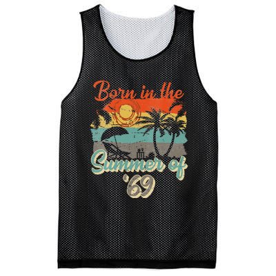 Born In The Summer Of 69 50th Birthday Vintage Mesh Reversible Basketball Jersey Tank