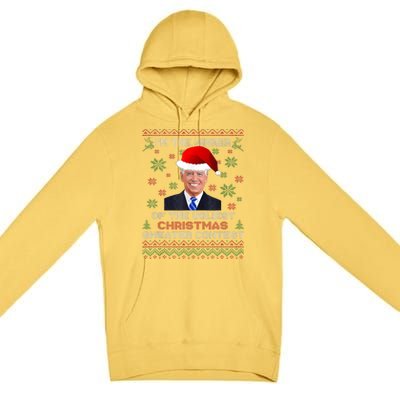 Biden Im The Winner Of The Ugliest Christmas Sweater Contest Premium Pullover Hoodie