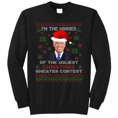 Biden Im The Winner Of The Ugliest Christmas Sweater Contest Sweatshirt